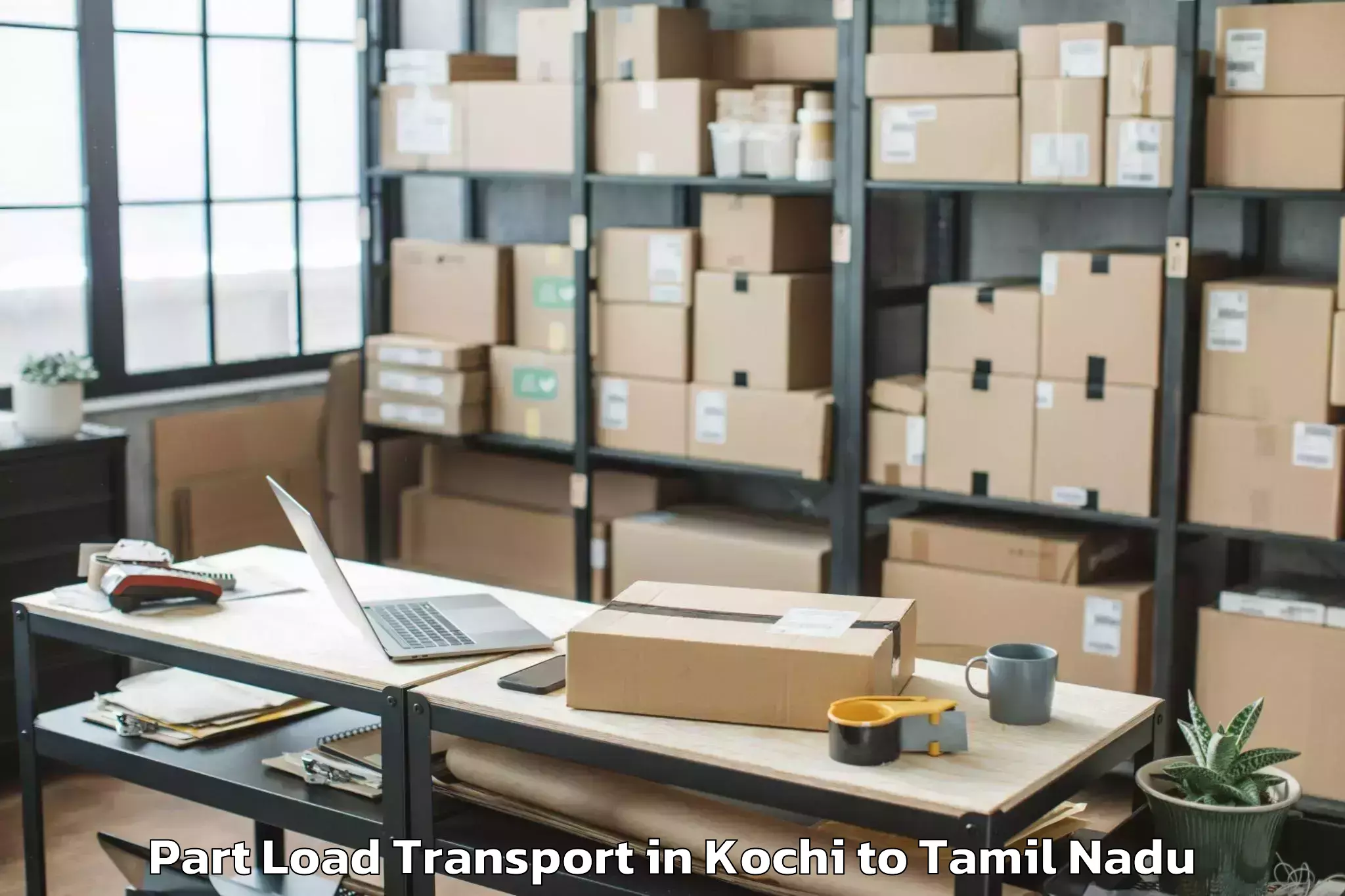 Top Kochi to Turaiyur Part Load Transport Available